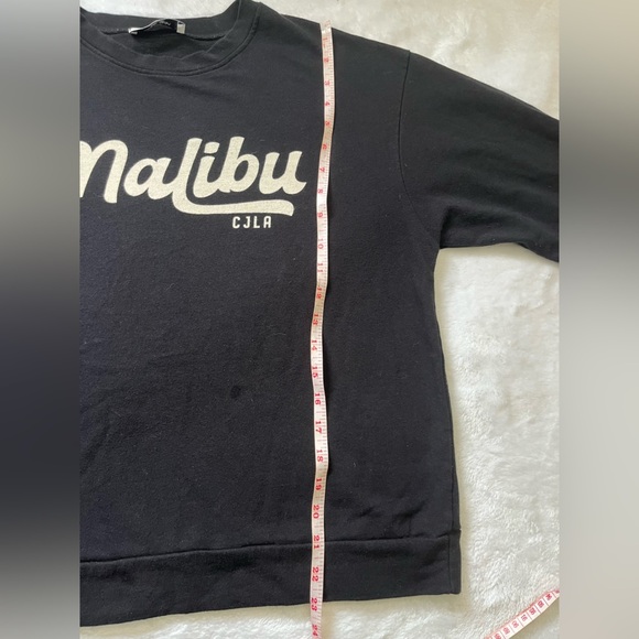 Carly Jean Los Angeles Malibu Black Graphic Sweatshirt Pullover Size S - Picture 6 of 11